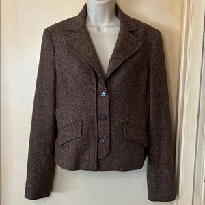 BCBGMAXAzria brown tweed blazer size M